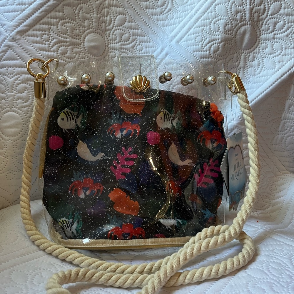 Little Me Gold Crossbody Bag with Nautical Rope Detail